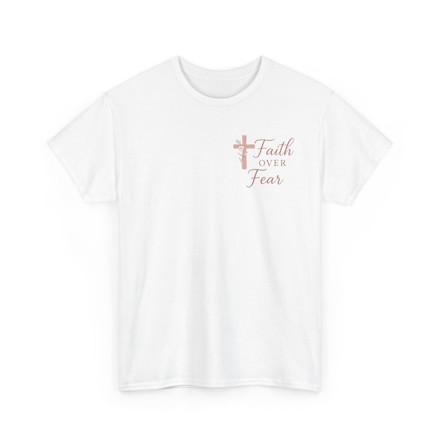 Christian Tee - 'Faith over Fear' White Shirt