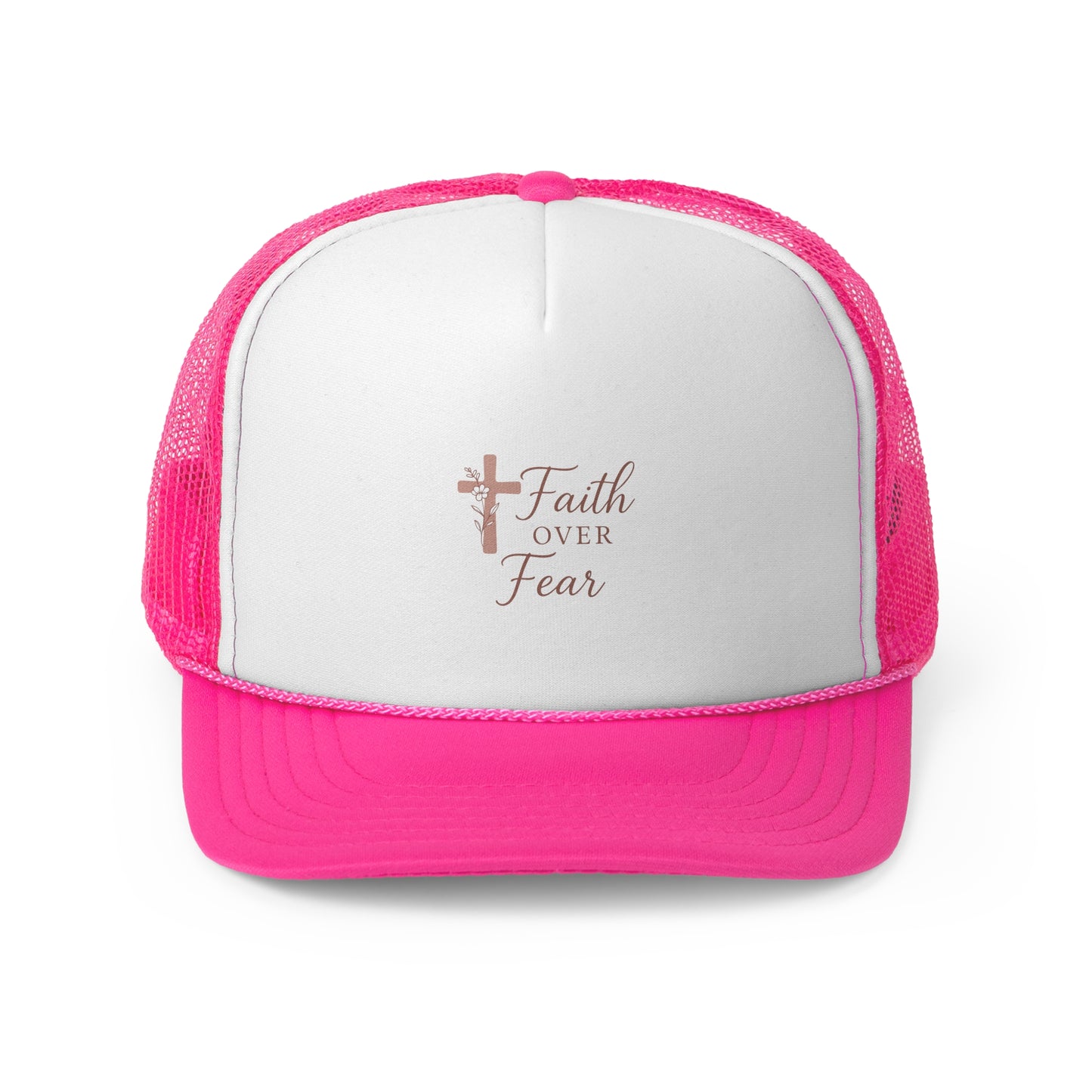 Feminine Faith Over Fear Trucker Cap